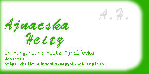 ajnacska heitz business card
